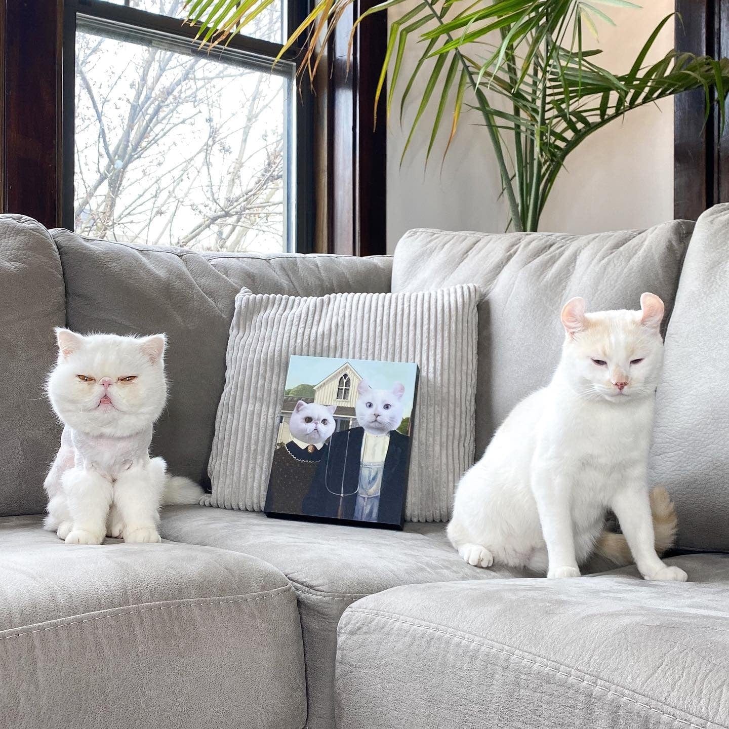 Crown and Paw - Canvas The American Gothic - Custom Pet Canvas