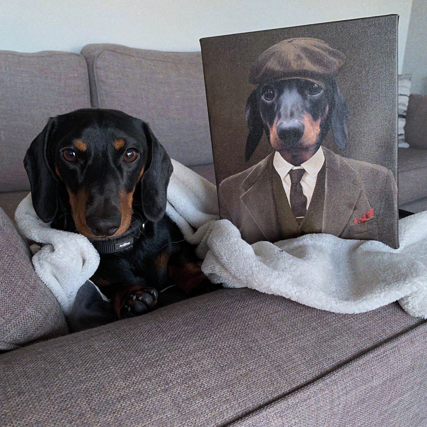 Crown and Paw - Canvas The British Gangster - Custom Pet Canvas