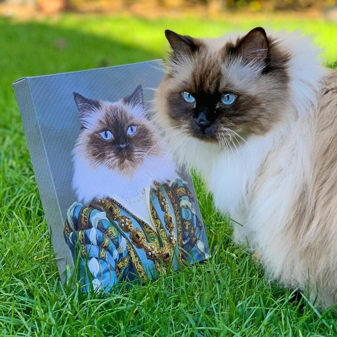 Crown and Paw - Canvas The Sapphire Queen - Custom Pet Canvas