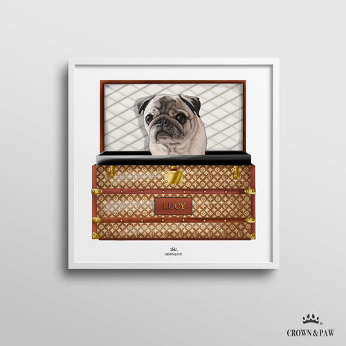 Crown and Paw - Canvas Classic Luxury Trunk Pet Portrait