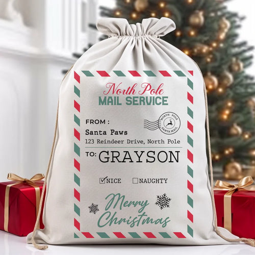 Custom Name Christmas Gift Sack