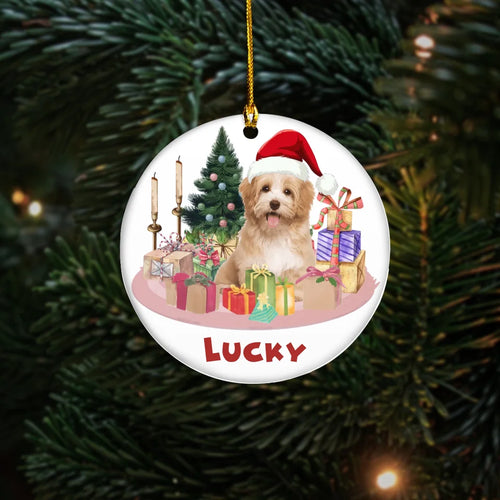 Custom Vintage Christmas Scene Ornament