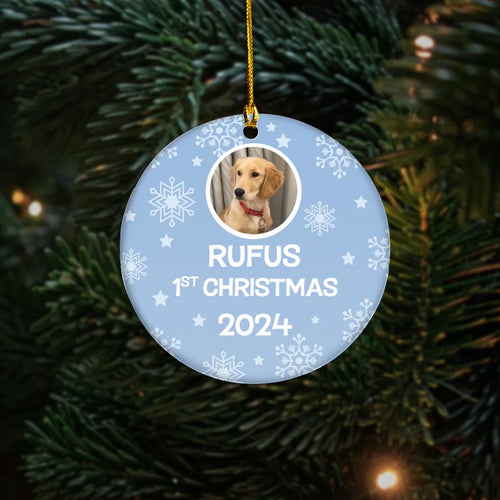 Pet's First Christmas Personalized Ornament