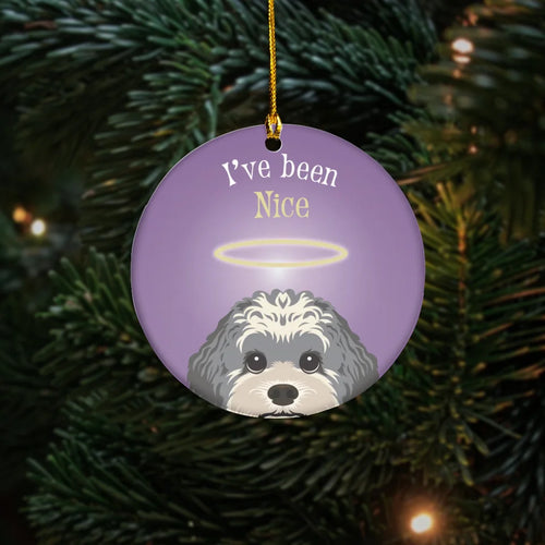 Personalized Pet Breed Nice List Ornament