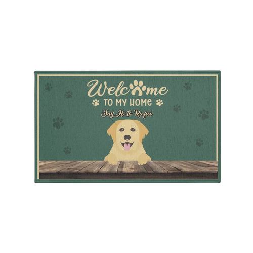 Personalized Welcome To My Home Pet Face Doormat