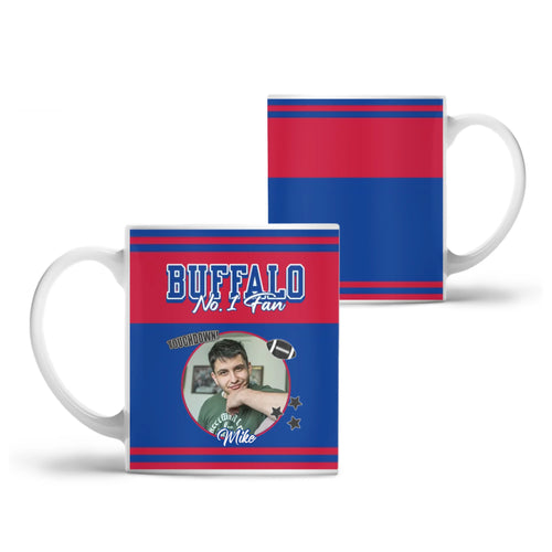 Personalized American Football Photo Mug