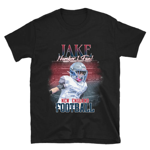 Personalized American Football Fan Photo T-Shirt