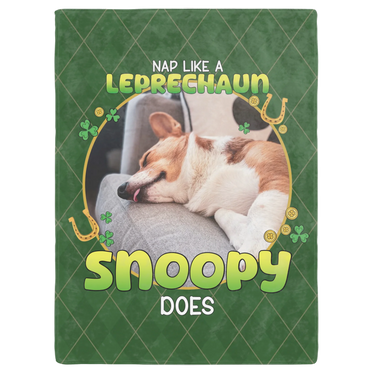 Personalized St. Patrick's Day Pet Photo Blanket