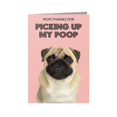 Thanks for Picking Up My Poop Dog Mom Greetings Card