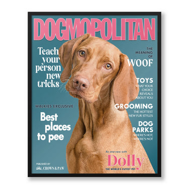 Personalized Dogmopolitan Pet Face Magazine Cover
