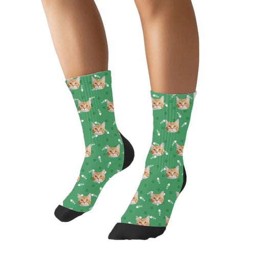 2 - Blank White BG Sock Mock Up - Base Image 2