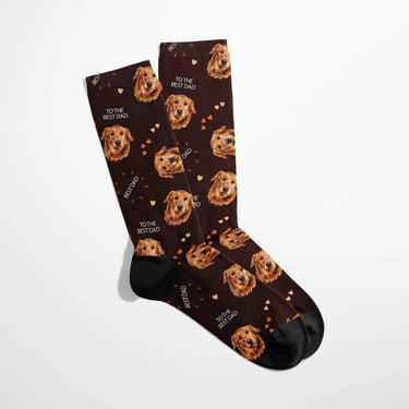 Custom Pet Face Dog Dad Socks