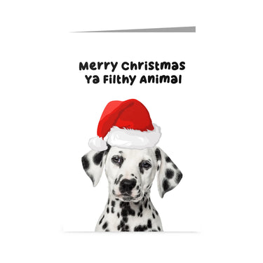 Merry Christmas Ya Filthy Animal Greetings Cards - Custom Pet Christmas Cards
