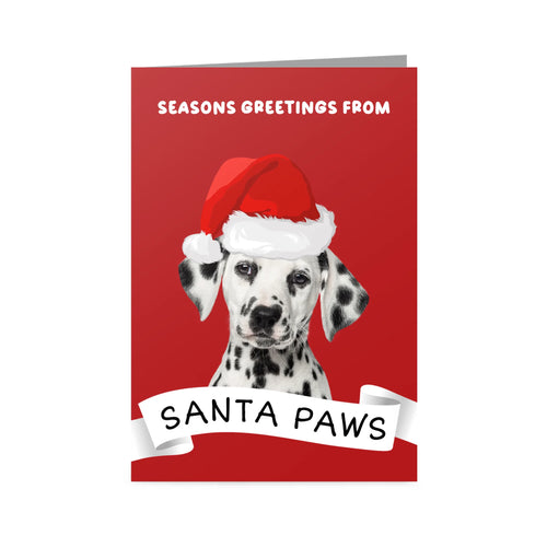 Seasons Greetings From Santa Paws - Custom Pet Christmas Cards