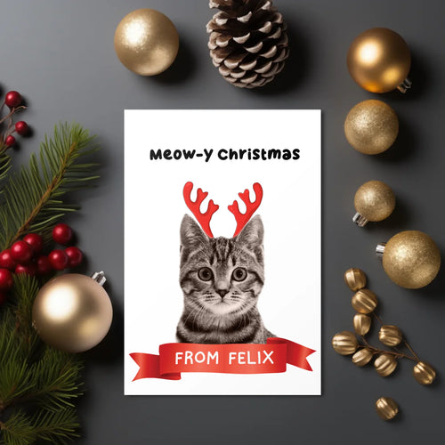 Greetings Card 3.5 X 5 Vertical Christmas Mock Up
