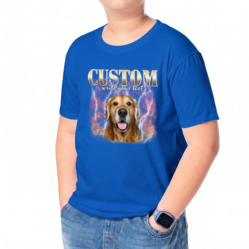 Lifestyle Youth TShirt Mock Up - Light Blue