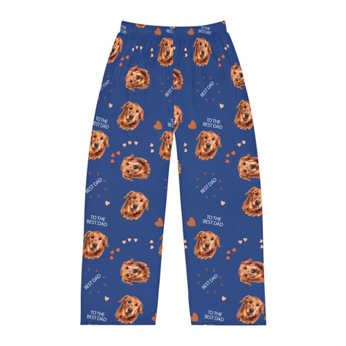 Custom Pajama Pants with Pet Face Pattern for Dog Dads - Crown and