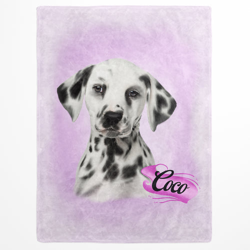 Retro Graffiti Pet Photo Blanket - One Pet