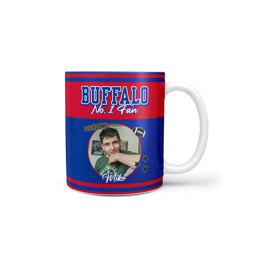 Personalized American Football Photo Mug