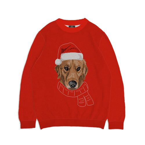 Custom Christmas Pet Face Sweater - Custom Christmas Knitwear