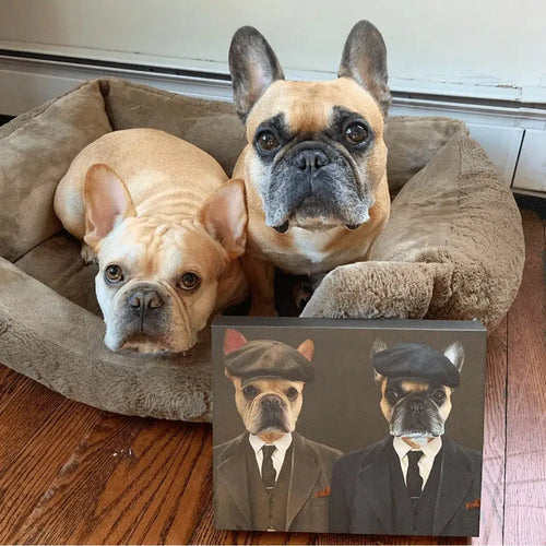 Crown and Paw - Canvas The Gangster Brothers - Custom Pet Canvas