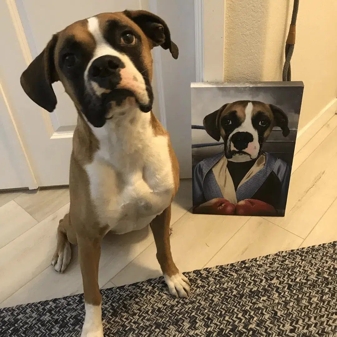 Crown and Paw - Canvas The Boxer - Custom Pet Canvas