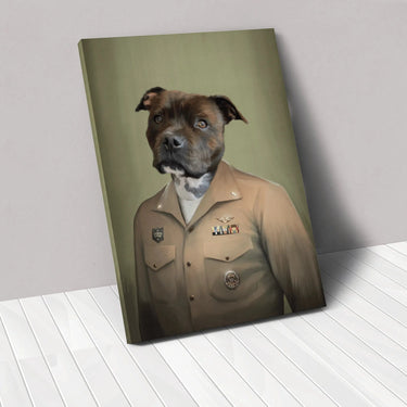 The Male Naval Officer - Custom Pet Canvas