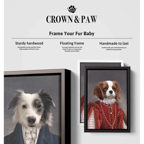 Crown and Paw - Canvas Captain Pawmerica - Custom Pet Canvas