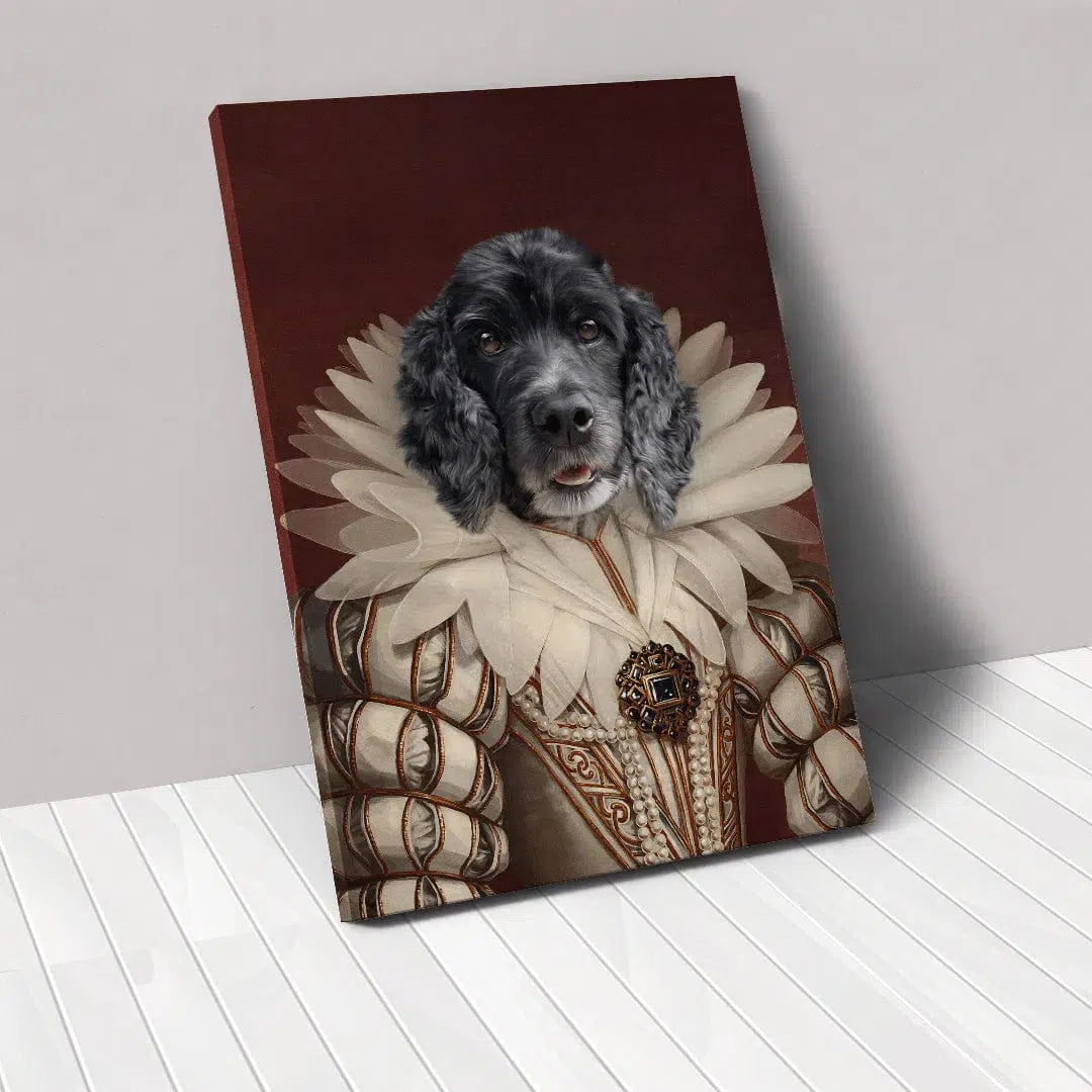 Crown and Paw - Canvas The Queen - Custom Pet Canvas