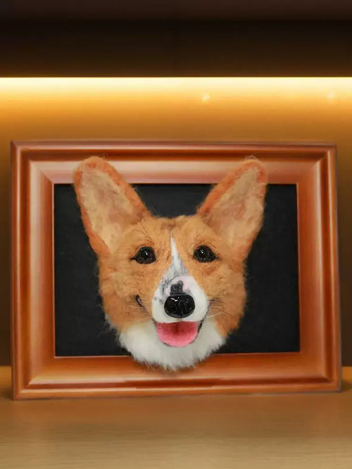 Handmade 3D Pet Face in Frame