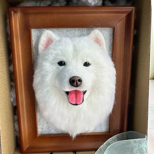 Handmade 3D Pet Face in Frame