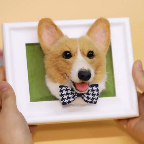 Handmade 3D Pet Face in Frame