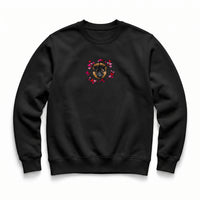 Custom Embroidered Pet Face Hearts Organic Sweatshirt