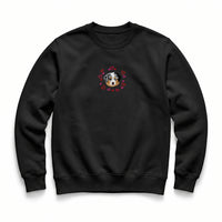 Custom Embroidered Pet Face Hearts Organic Sweatshirt