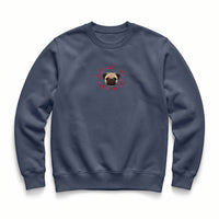 Custom Embroidered Pet Face Hearts Organic Sweatshirt