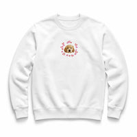 Custom Embroidered Pet Face Hearts Organic Sweatshirt