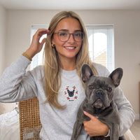 Custom Embroidered Pet Face Organic Cherry Sweatshirt