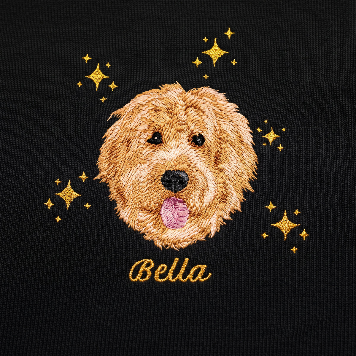 Custom Pet Face in Stars Embroidered Jumper