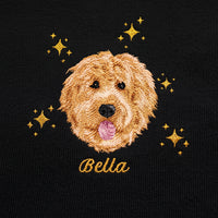 Custom Pet Face in Stars Embroidered Jumper
