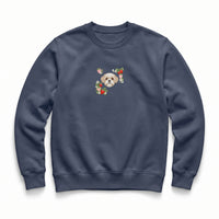 Custom Embroidered Pet Face Organic Strawberry Sweatshirt