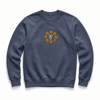 Custom Embroidered Pet Portrait Organic Sunflower Sweatshirt
