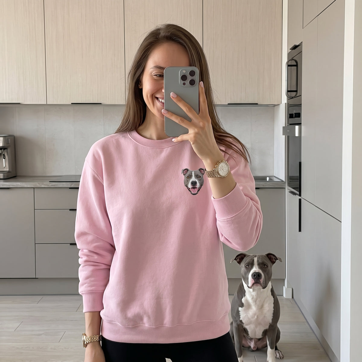 Custom Embroidered Pet Face Sweatshirt