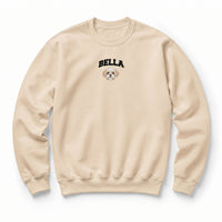 Custom Pet Face Embroidered College Sweatshirt