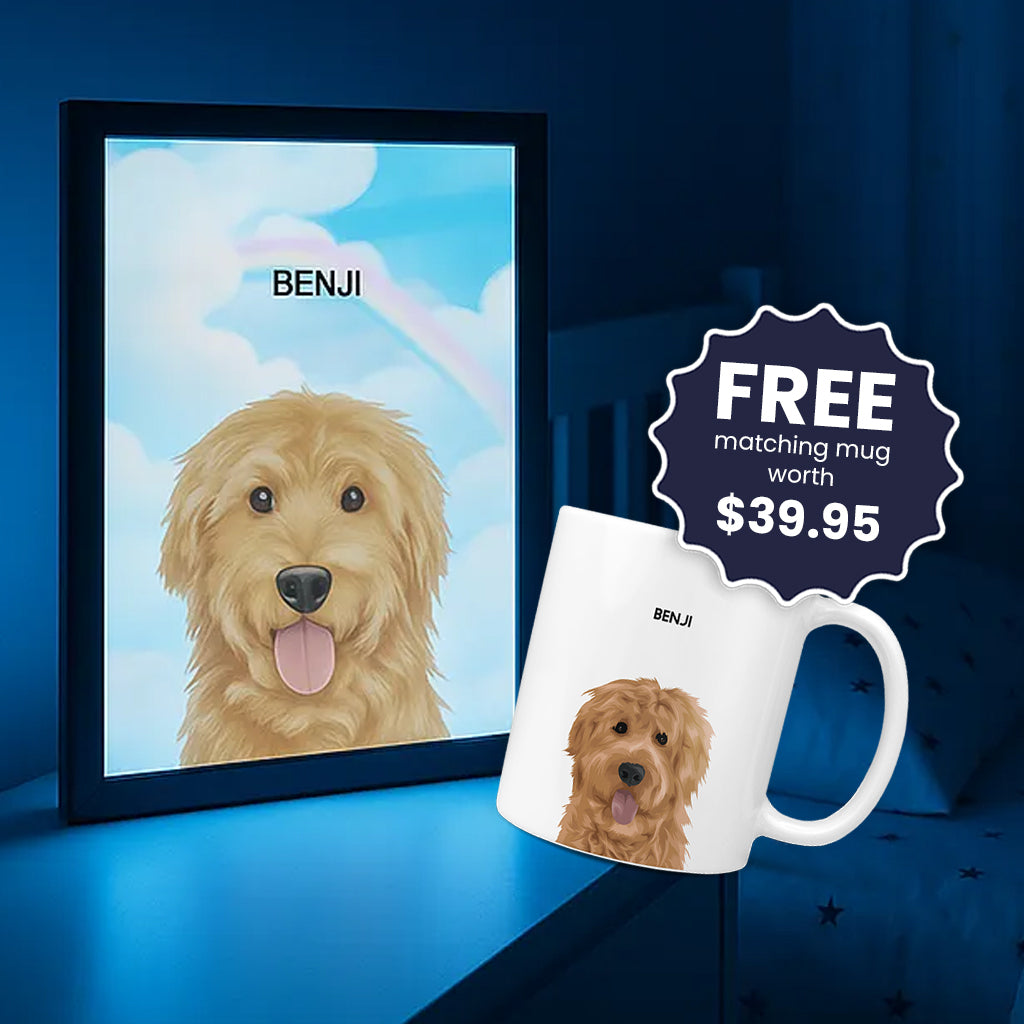 Night Light LED Pet Portrait - One Pet