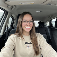 Custom Pet Face Embroidered College Sweatshirt