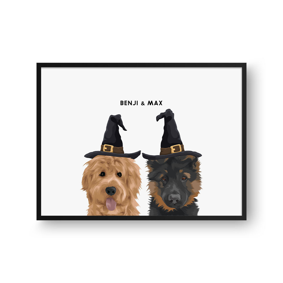 Halloween Pet Portrait - Two Pets