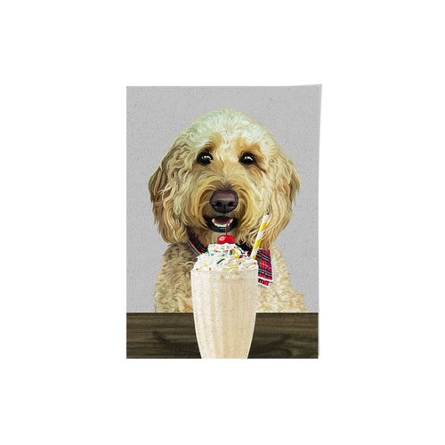 Crown and Paw - Framed Poster Custom Pet with Vanilla Shake Portrait - Framed Poster