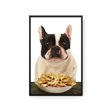Custom Pet with Nachos Portrait - Framed Poster