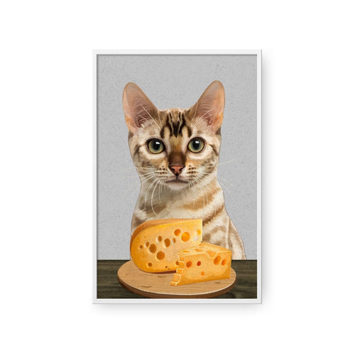 Crown and Paw - Framed Poster Custom Pet with Cheese Portrait - Framed Poster