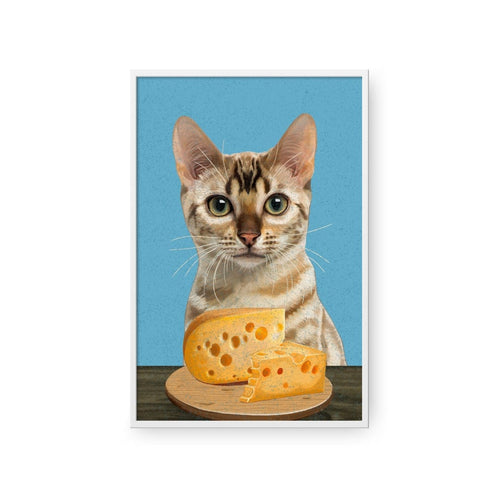 Crown and Paw - Framed Poster Custom Pet with Cheese Portrait - Framed Poster